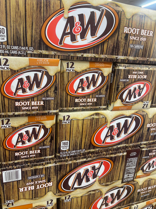 A & W Root Beer 355ml x12