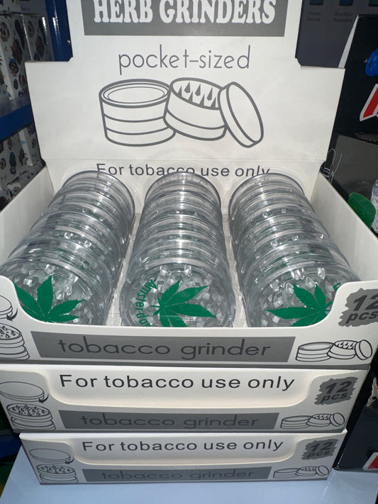 Tobacco Herb Grinders (pocket-sized) X12